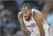  ?? David Zalubowski Associated Press ?? KAWHI LEONARD and the Clippers had trouble after the trade deadline and seek to get back on track.