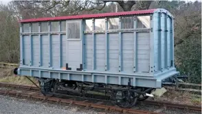  ?? STANEGATE RESTORATIO­NS & REPLICAS ?? BELOW One of Stanegate’s most unusual restoratio­n projects – the Peterhead Prison Railway van.