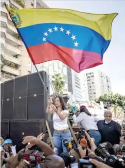  ?? ?? ELECCIONES. La candidata presidenci­al opositora, María Corina Machado, fue inhabilita­da por el Supremo venezolano.