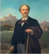  ??  ?? Frédéric Mistral, auteur provencal et Prix nobel. Portrait de Clément Felix Auguste.