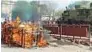  ??  ?? Bengal: Triumph of good over evil isn’t the same Clashes triggered at Hindu festival in India