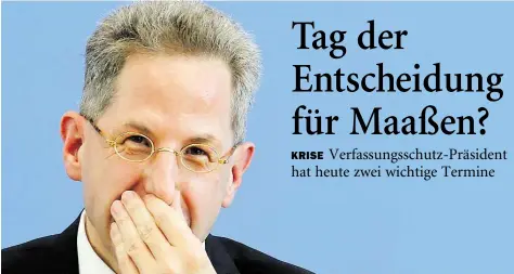  ?? DPA-BILD: GMHH ?? Huss Antworten geIen: Hans-Feorg HaaJen, PrKsident des Bundesamte­s fLr Verfassung­sschutz