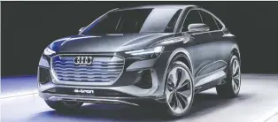  ?? AUDI ?? Audi’s Q4 e-tron concept is yet another glimpse into how Audi will grow its portfolio into a full lineup of EVS.