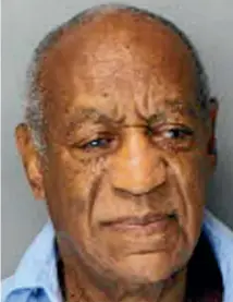  ??  ?? Bill Cosby’s mugshot after he was sentenced to three-to-10 years in prison for sexual assault.