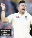  ??  ?? England’s James Anderson