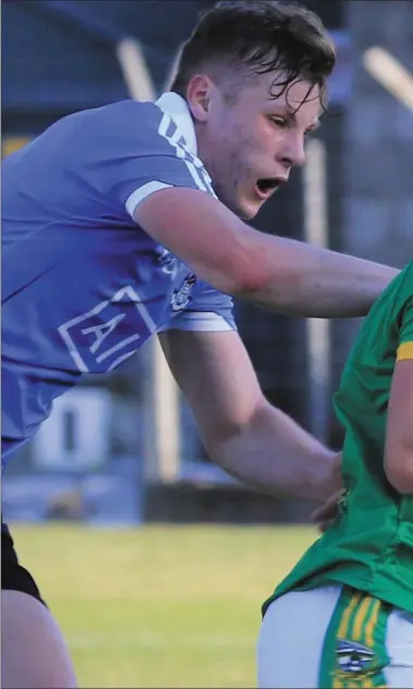  ??  ?? Action from the Under-20 Leinster semi-final between Dublin and Meath.