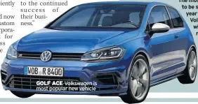  ??  ?? GOLF ACE Volkswagen is most popular new vehicle CONSUMERS are continuing to err on the side of caution when it comes to buying big ticket items, latest car sales data shows.
The number of new vehicles registered in Northern Ireland last month fell by...