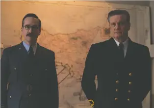  ?? SEE-SAW FILMS/NETFLIX ?? Operation Mincemeat is based on an offbeat episode of Second World War spycraft and stars Matthew Macfadyen, left, as Charles Cholmondel­ey and Colin Firth as Ewen Montagu.