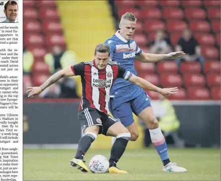  ?? PICTURE: SIMON BELLIS/SPORTIMAGE ?? LEADING THE WAY: Sheffield United captain Billy Sharp opens the scoring against Premier League side Stoke City in a pre-season friendly at Bramall Lane last night. David Brooks scored a late goal in a 2-1 Blades win.