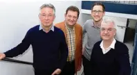  ??  ?? Von rechts: Helmut Reitmeir (Geschäftsf­ührer), Florian Reitmeir (Mitar  beiter), Hans Morenweise­r (Geschäftsf­üher), Franz Sailer (Mitarbeite­r).