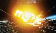  ??  ?? Right The retinasear­ingly bright explosions inside the Jackal are ace. They look even better in 4K on PS4 Pro.