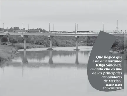  ?? SOSA/EL SOL DE TAMAULIPAS ?? El distrito de riego 025 que comprende Matamoros, Río Bravo y Valle Hermoso tiene 15 mil usuarios directos que siembran maíz y sorgo/ANTONIO