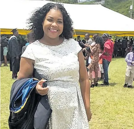  ?? FILE ?? Shabina Mitchell at her most recent graduation ceremony at Northern Caribbean University.