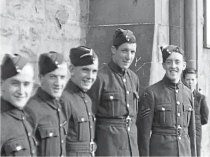  ??  ?? A still image from the film Wartime in Tayport featuring footage of Polish forces during the Second World War