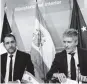  ??  ?? Christophe Castaner (izq) y Fernando Grande.