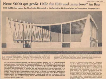  ?? FOTO: ARCHIV JOSEF WUND ?? So berichtete die „Schwäbisch­e Zeitung“1966 über den Hallenbau.