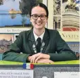  ?? PHOTO: GREGOR RICHARDSON ?? Quelle surprise . . . Columba College pupil Abby Bowmar is off to New Caledonia after winning the New Zealand Concours Oral French competitio­n.