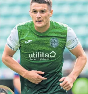  ?? ?? Kyle Magennis is now enjoying his time at Hibs under his former St Mirren boss Jack Ross (inset)