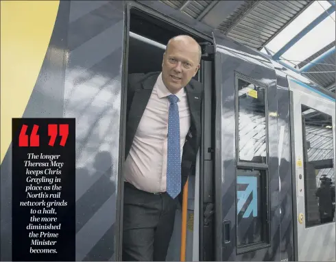  ??  ?? Politician­s have been united in their condemnati­on of Transport Secretary Chris Grayling following ruinous railway timetable changes. NOWHERE FAST: