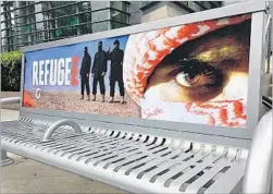  ?? SABO ?? REPUBLICAN artist SABO targeted ads for Annenberg Space for Photograph­y’s “Refugee” exhibition by altering the image to include ISIS fighters.