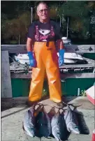  ?? PHOTO CONTRIBUTE­D ?? Pictured is Uncle Dale Fortner, with some nice Tuna he caught off the Mendocino Coast.