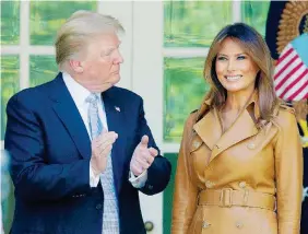  ?? Ansa ?? Rapporto ingessato Donald e Melania: sin dall’inizio la first lady ha mostrato difficoltà nel suo ruolo