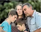  ?? CHRIS SKELTON / FAIRFAX NZ ?? Alison Lee’s claim has been dismissed by ACC but she is grateful for the support of husband Jeff and son Latham, 13, and Jack, 10.