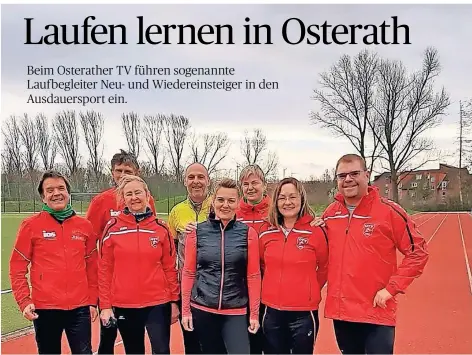  ?? FOTO: OTV ?? Vor der Pandemie hatten sich mehrere Läufer des Osterather TV zu Laufbeglei­tern ausbilden lassen.