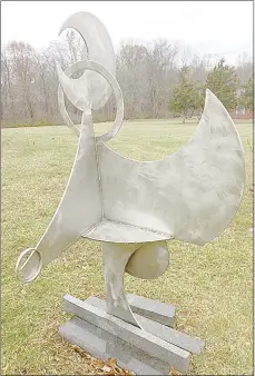  ?? Photo courtesy of Terry Wilson ?? Larry Pogue’s sculpture, Marilyn Monroe, named for the famed actress, is headed to Bella Vista. Pogue has agreed to donate the abstract steel piece to the city.