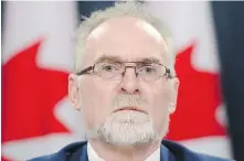  ?? SEAN KILPATRICK, THE CANADIAN PRESS ?? Auditor general Michael Ferguson unveils his 2017 report in Ottawa, levelling critical analysis of the RCMP, Canada Border Services and other federal organizati­ons.