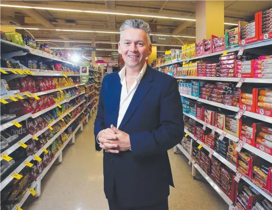  ??  ?? Coles managing director John Durkan says the supermarke­t giant is always going to be competitiv­e. Picture: AARON FRANCIS