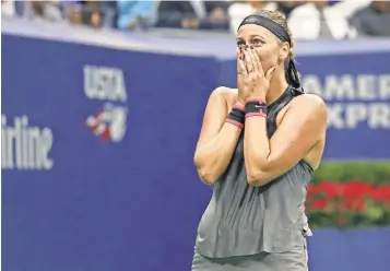  ?? GEOFF BURKE, USA TODAY SPORTS ?? “It was a dream to come and play on this stage,” Petra Kvitova, above, said Sunday. “I worked hard to play here again.” Kvitova plays Venus Williams in a quarterfin­al match Tuesday.