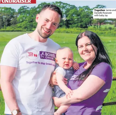  ??  ?? Together Jamie and Danielle Roseweir with baby Jay