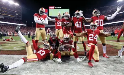  ??  ?? The San Francisco 49ers are an awesome unit on both sides of the ball. Photograph: Cary Edmondson/USA Today Sports