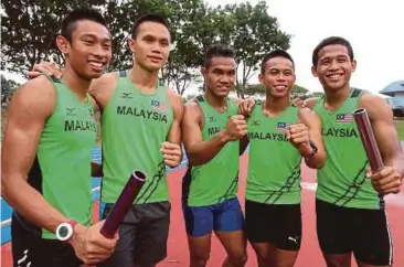  ??  ?? DARI (kiri) Khairul Hafiz, Jonathan, Nixson, Badrul Hisyam dan Haiqal bangkit sejak kebelakang­an ini.