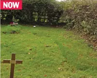  ??  ?? Gone: The headstone and remains of Dr David Kelly, left, have been removed from the graveyard in Longworth, Oxfordshir­e