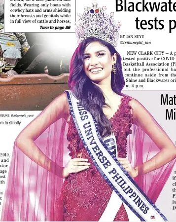  ?? PHOTOGRAPH COURTESY OF MISS UNIVERSE PHILIPPINE­S ?? MISS Iloilo City Rabiya Mateo wins the Miss Universe Philippine­s 2020 at coronation rites streamed online, 25 October.