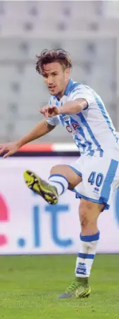  ??  ?? Valerio Verre, 22 anni, in forza al Pescara