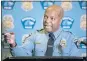  ?? ELIZABETH FLORES — STAR TRIBUNE VIA AP ?? Minneapoli­s police Chief Medaria Arradondo has said that he will quit if the initiative passes Tuesday.