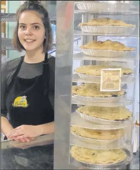  ??  ?? Anna Hamilton, a Grade 12 student at South Colchester Academy, is a parttime employee at Brookfield Bakery.