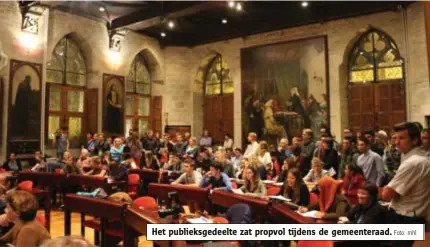  ?? Foto: mhl ?? Het publieksge­deelte zat propvol tijdens de gemeentera­ad.