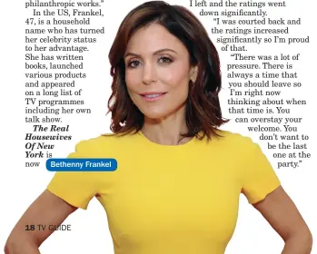  ??  ?? Bethenny Frankel