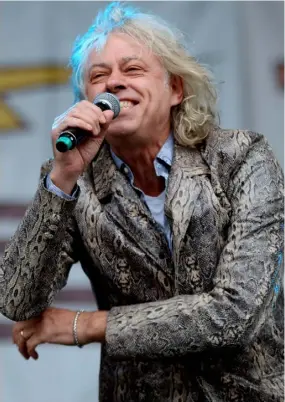  ??  ?? Retro or not, Geldof and his band are always a joy to watch onstage