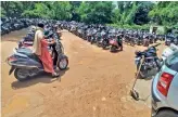  ?? — P. SURENDRA ?? The sprawling free parking for Metro users near Malakpet traffic police station attracts hundreds of two and four-wheelers. However, many passengers travelling to other towns from Imlibun bus station and Malakpet railway station also park their vehicles at this spot.