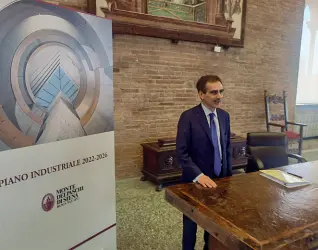  ?? ?? Ritorno a Rocca Salimbeni
L’Ad di Banca Mps Luigi Lovaglio presenta il piano industrial­e 2022-2026