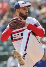  ?? JONATHAN DANIEL/GETTY IMAGES ?? Sox starter Dylan Cease matched his career high with 11 strikeouts Sunday against the Cubs at Guaranteed Rate Field.