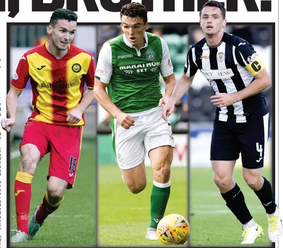  ??  ?? Family affair: McGinn brothers Paul (left), John (centre) and Stephen could all be involved in the same match next season