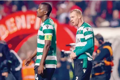  ??  ?? William Carvalho e Mathieu têm enfrentado problemas musculares na fase final da temporada