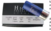  ?? ?? Hull’s Imperial steel shot packs. Note the ‘Fe4’ designatio­n for the shot size