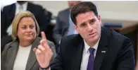  ?? (Joshua Roberts/Reuters) ?? ISRAELI AMBASSADOR to the United States Ron Dermer speaks to members of Congress in 2014.